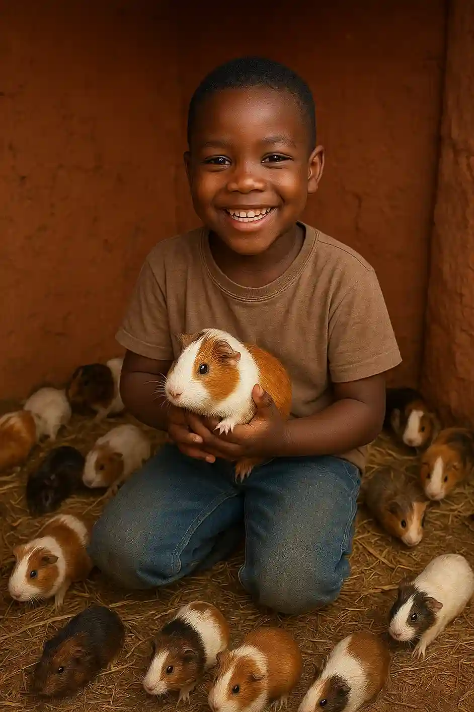 un petit garçon souriant